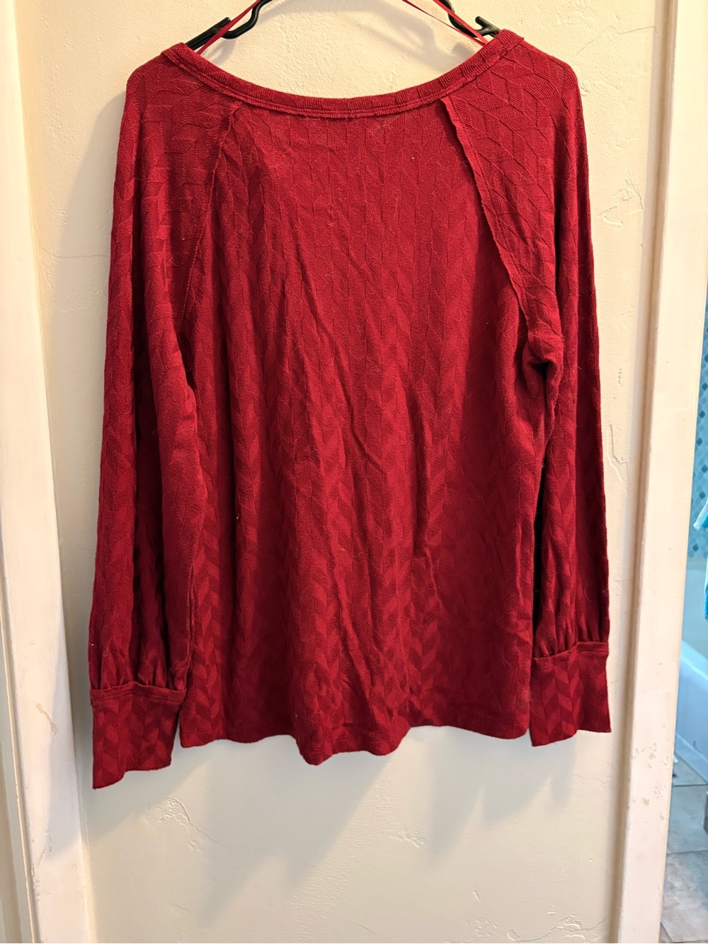 Red Henley - Picture 2 of 5